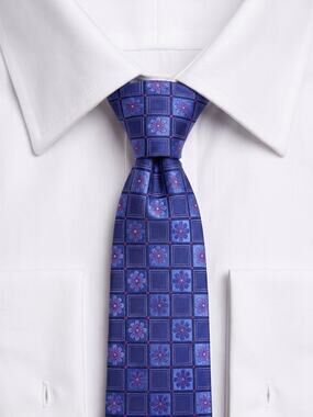 Ted Baker London Blue Floral Medallion 100% Silk Necktie